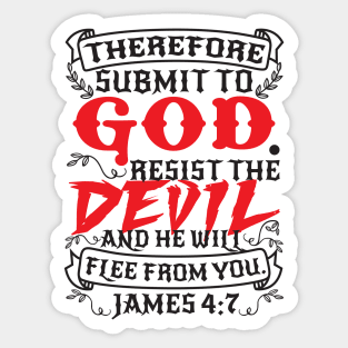 James 4:7 Sticker